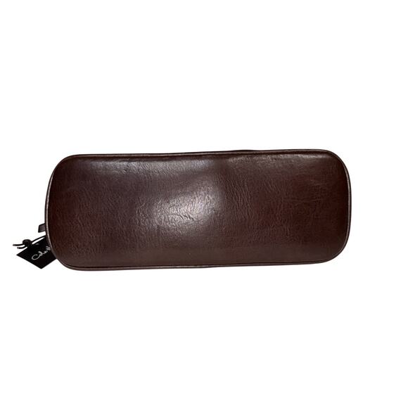 Cole Haan Brown Woven Leather Travel Toiletry Bag Shave Dopp Kit Makeup Case NEW - Picture 6 of 8